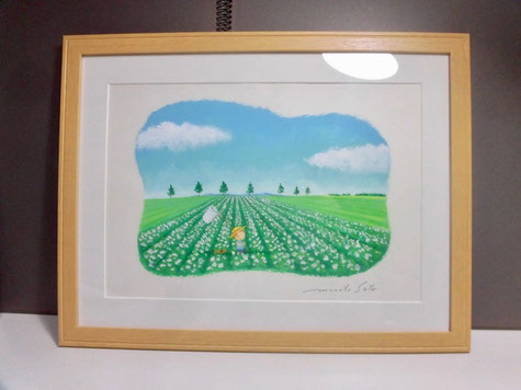 風景画イラスト「メルヘンの丘」 35,000円(税別)