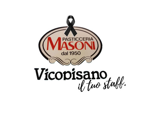 Pasticceria Masoni Vicopisano primo logo originale pasticceria Masoni - lutto Franco Masoni 19 luglio 2015 primo 