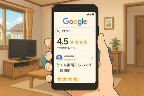 近隣対応の良さが書かれている塗装会社のGoogleグーグル口コミ
