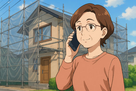 外壁塗装工事で近隣トラブルが起こったらすぐ塗装会社に電話で連絡を