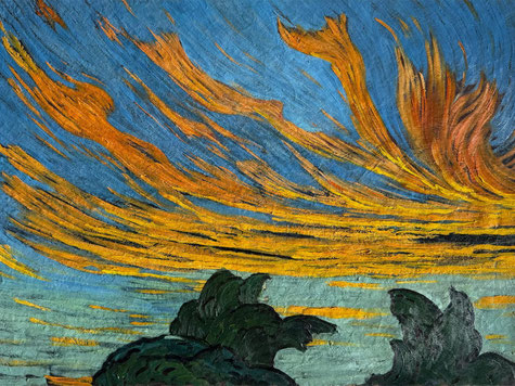 ꧁ Gustave Fayet, Feu dans le ciel, entre 1900 et 1925 ꧂