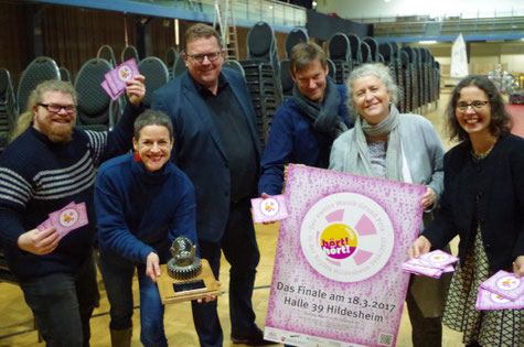 Finale 2017 (William Niese, Sabine Zimmermann, Matthias Mehler, Klaus Wilhelm, Marion Schorrlepp, Birgit Krauss):