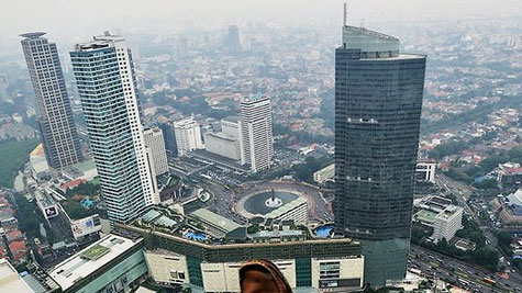 (Jakarta Skycrapers, panoramia, April 23 2013)