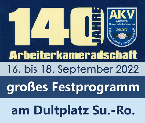Arbeiterkameradschaftsverein Sulzbach-Rosenberg 140-Jahr-Feier Die Jungen Zillertaler Donikkl Joe Williamsband