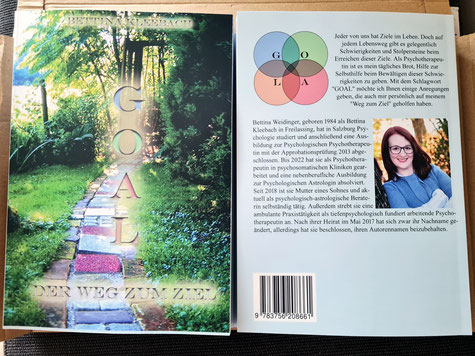 Cover und Rückseite der Neuausgabe meines Selbsthilfebuchs "GOAL - Der Weg zum Ziel"