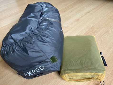 Zelt im Burrito Bag und das Footprint