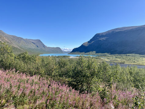 Blick auf den Padje Kaitumjaure