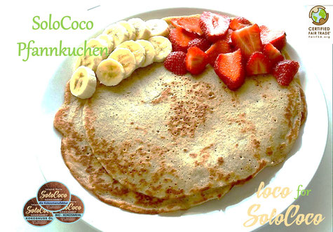 Rezept für SoloCoco Pfannkuchen mit Kokosöl und Kokosmehl