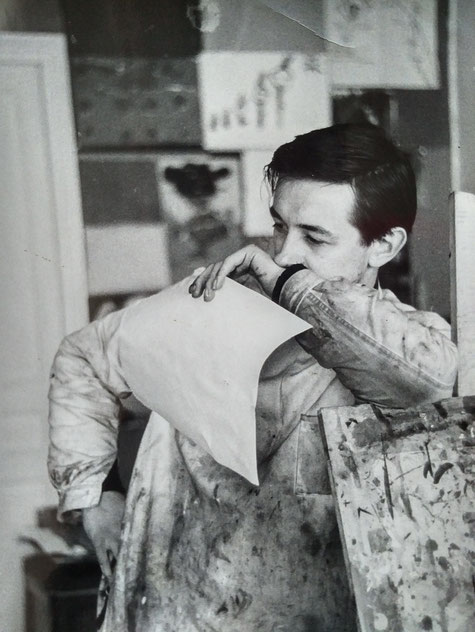 Marc Stockman in his studio (Paris, 1965)