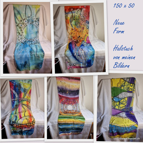 Superfeine und schöne Tücher mit meiner Kunst