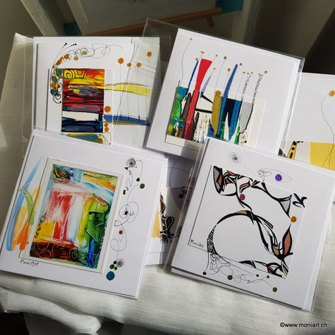 Karten Wichteln Geschenke Adventskalender Muster Farben Kunst