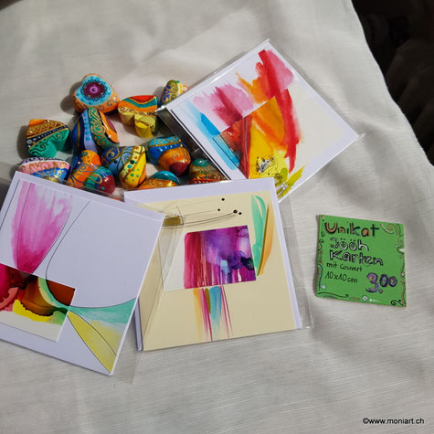 Karten Wichteln Geschenke Adventskalender Muster Farben Kunst