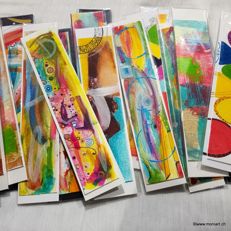 Buchzeichen Wichteln Geschenke Adventskalender Muster Farben