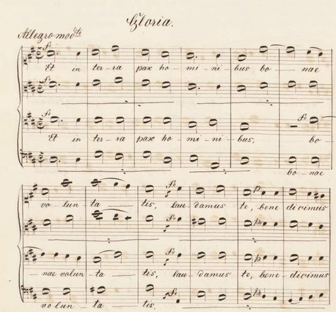 Gloria。1869年の版 via BSB Mus.ms. 4558-1