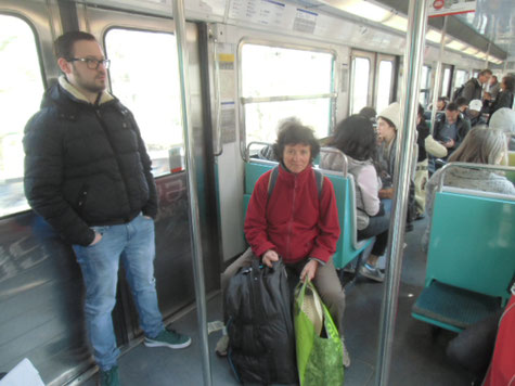 Les touristes au métro Glacière