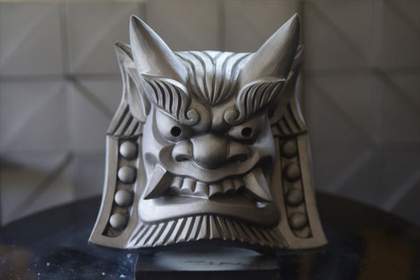 ❙ 壁掛け鬼面瓦-Ridge-end tile for wall hangings - 鬼瓦工場 ❙ 壁掛け鬼面瓦-Ridge-end tile for wall hangings - 鬼瓦工場