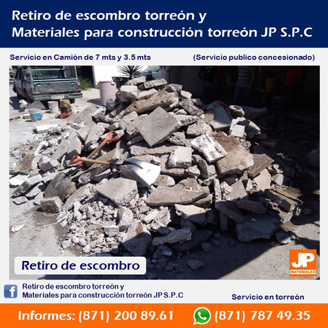 Retiro de escombro en torreón, arena y grava en torreón, caliche en torreón, tierra para jardín en torreón, tierra para relleno en torreón, piedra para cimiento en torreón, polvillo en torreón, material para construcción en torreón