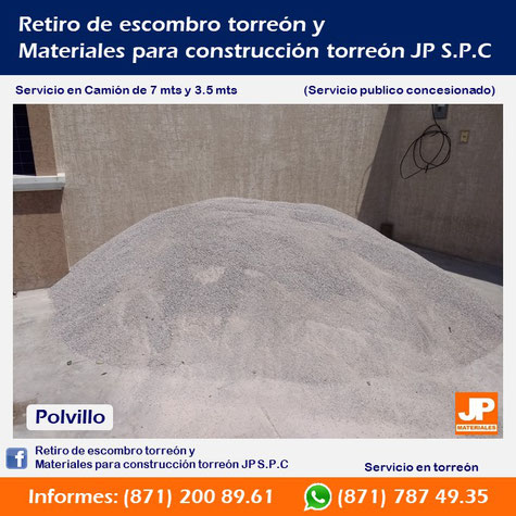 Retiro de escombro en torreón, arena y grava en torreón, caliche en torreón, tierra para jardín en torreón, tierra para relleno en torreón, piedra para cimiento en torreón, polvillo en torreón, material para construcción en torreón