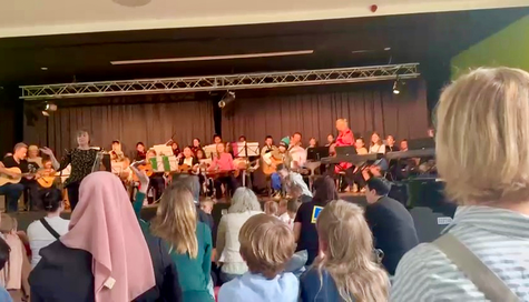 das Kinderorchester der Aueschule Finkenwerder