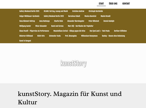 kunstStory, Online-Magazin für Kunst und Kultur
