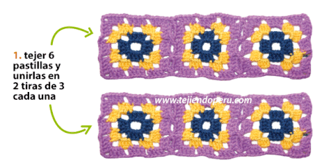 Tutorial: individual con pastillas tejidas a crochet a los bordes