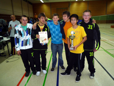 Baden - Württembergischer Meister 2009 (v.l.n.r.): Tim Nagel, Oliver Werner, Louis Westermann, Danny Krimmel, Tu Nguyen u. Dennis Wipper