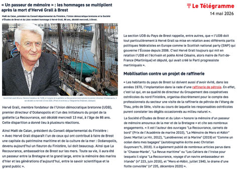 Le Télégramme, 14 mai 2026