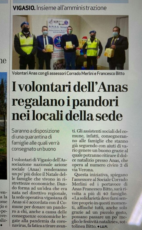 Dal quotidiano L'Arena del 14.12.2020