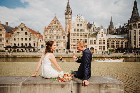 Elopement in België boho bruid trouwfotograaf
