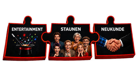 Zauberkünstler Jeff de Fire auf Ihrer Messe *Weltweit*