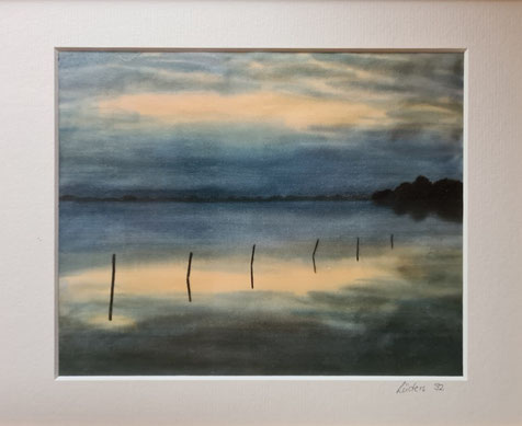 Seidenmalerei Landschaft Kunst Heike Lüders