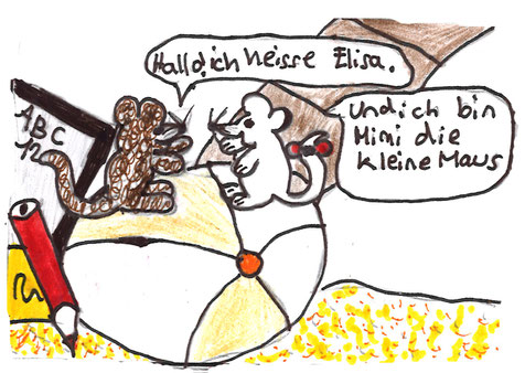 Comic Elisa und Mimi Mathemaus