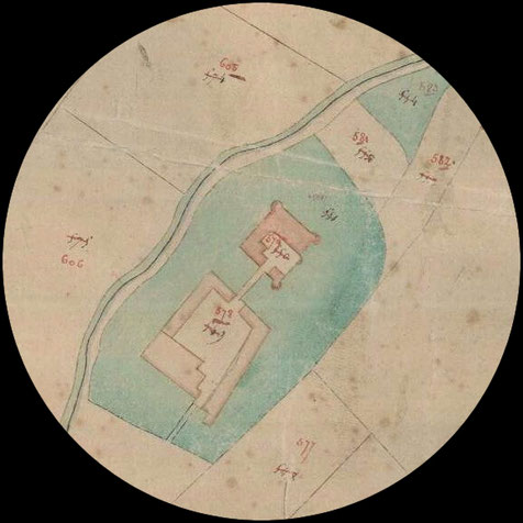 Site internet Cartesius, Carte du cadastre primitif, 1830-33, Château de Tongrenelle et sa ferme