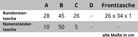 Maße Notenständertasche