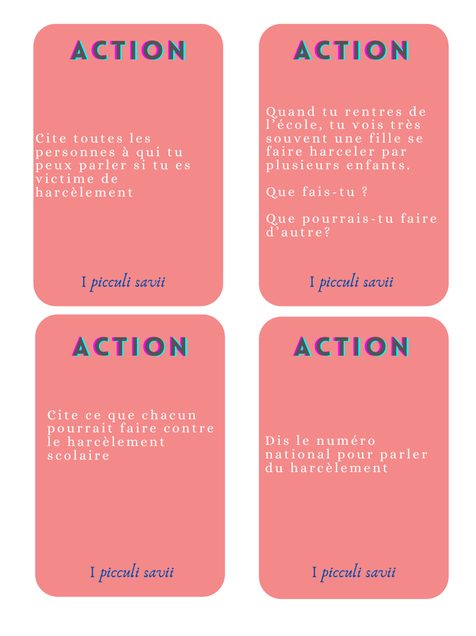 Philosophie pour enfants. Pratique philosophique. Harcèlement scolaire. 43 cartes pour réfléchir sur le harcèlement à l'école. Outil PDF gratuit harcèlement.