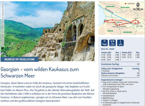 Georgien Radreisen preisgünstig...