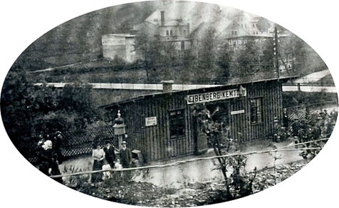 Frühes Foto vom Haltepunkt Eibenberg-Kemtau Quelle: Bildarchiv der Gemeinde Burkhardtsdorf