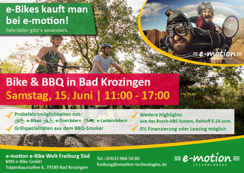 Einladung zum Bike & BBQ Event am 15. Juni in Bad Krozingen