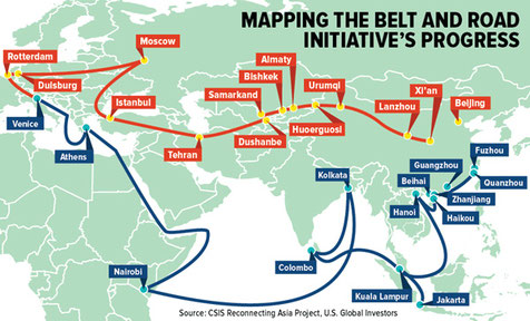 La "Belt & Road" chinoise - Cliquer pour agrandir