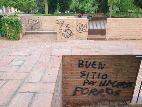 Pintadas en el Jardín del Hospital
