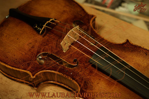 VIOLIN MODEL 168V Two-piece back of medium figure, the old varnish