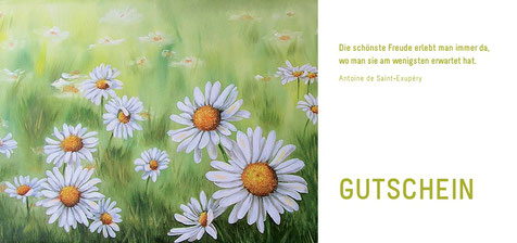 Gutschein - Margeriten - Öl-Gemälde