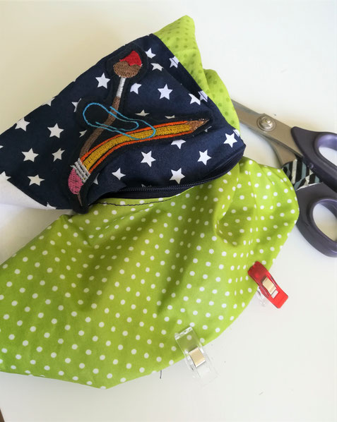 etui,schule,einschulung,stifte,schreiben,nähen,lebenslustig,schulanfänger,drachen,diy,nähanfänger