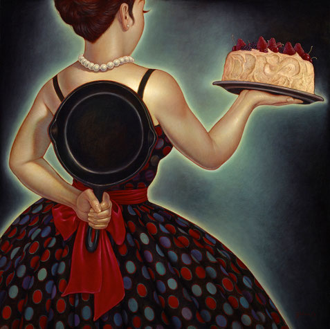 Danny Galieote, "The Welcome Home Honey," 2018, oil on canvas, 40 x 40 inches - SOLD