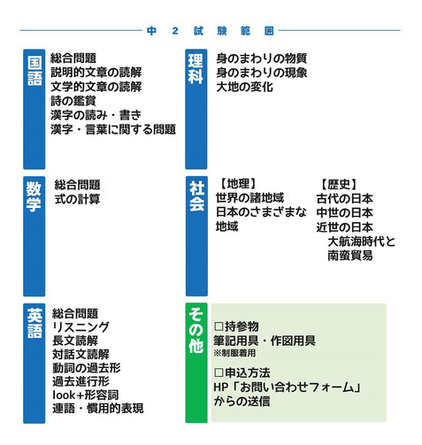 8 8 土 中学生 新教研もぎテスト 実施 善教舎 総合学習指導塾 福島県いわき市