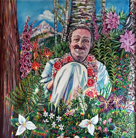 2019 : Helen painted this for the Oregon Sahavas. Courtesy of Mette Ipsen.