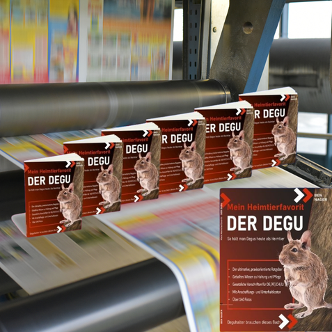 Wie entsteht ein Degubuch von Bennager, Produktion Heimtier Ratgeber Bennagerbooks, Bestseller Degubuch von Ben Nager, Umweltschonende Buchproduktion Ben Nager Books
