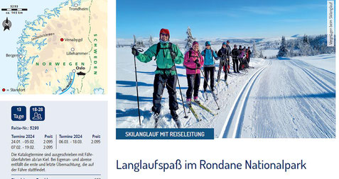 Skilanglauf in Norwegen Rondane bei Singer reisen & Versicherungen preiswert buchen...