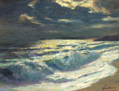 Julius Olsson                   Moonlight, St Ives Bay