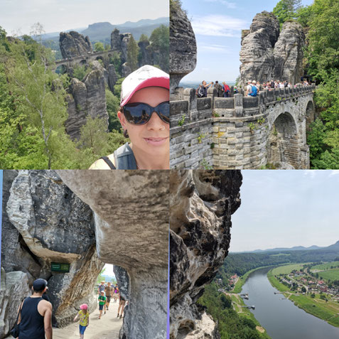 Bastei Brücke Fähre Aussicht Sehenswürdigkeiz Lilienstein Treppen Felsformation Sandstein Brücke